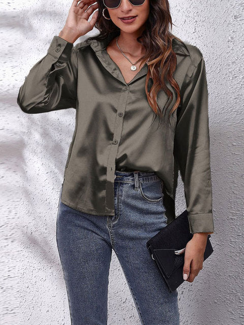 Thalía | Women's Silky LongSleeve Blouse
