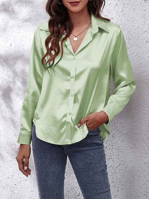 Thalía | Women's Silky LongSleeve Blouse