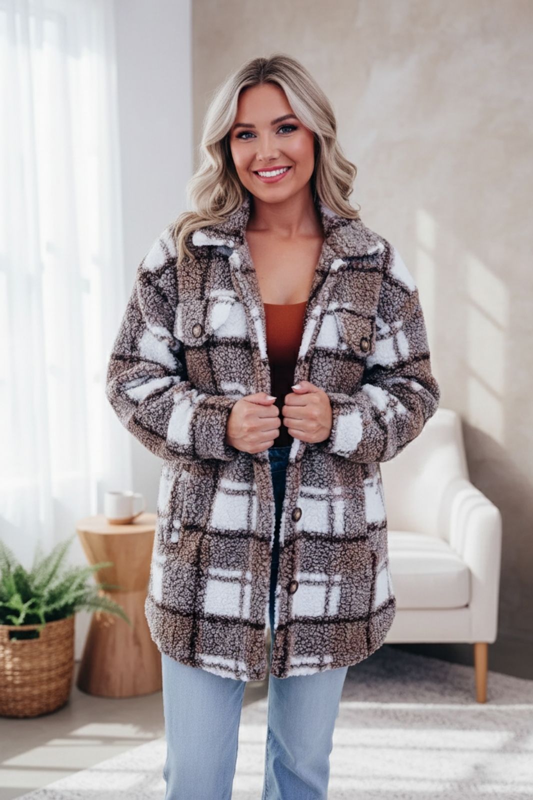 Xena | Elegant, warm and comfortable women's fleece coat