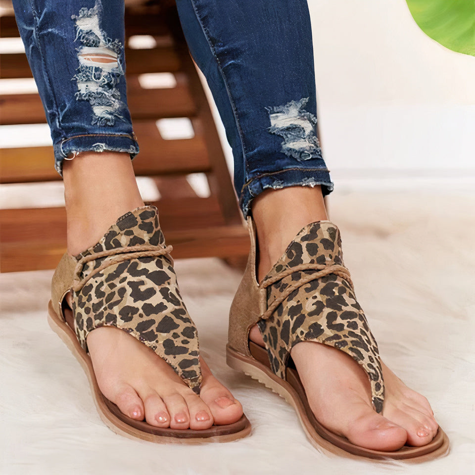 Willow | Boho Animal Print Sandals