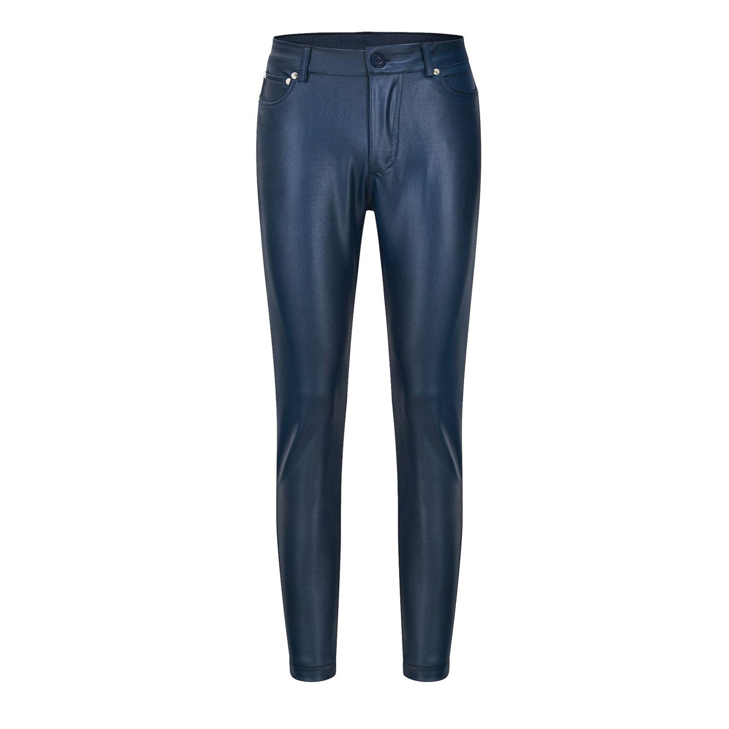 Tia | Stretch Trousers In Leather Look