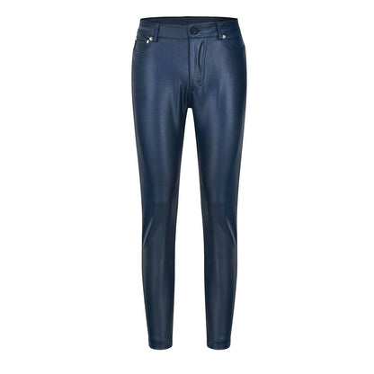 Tia | Stretch Trousers In Leather Look