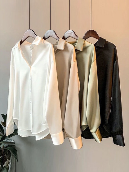 Wren | Loose Satin Blouse