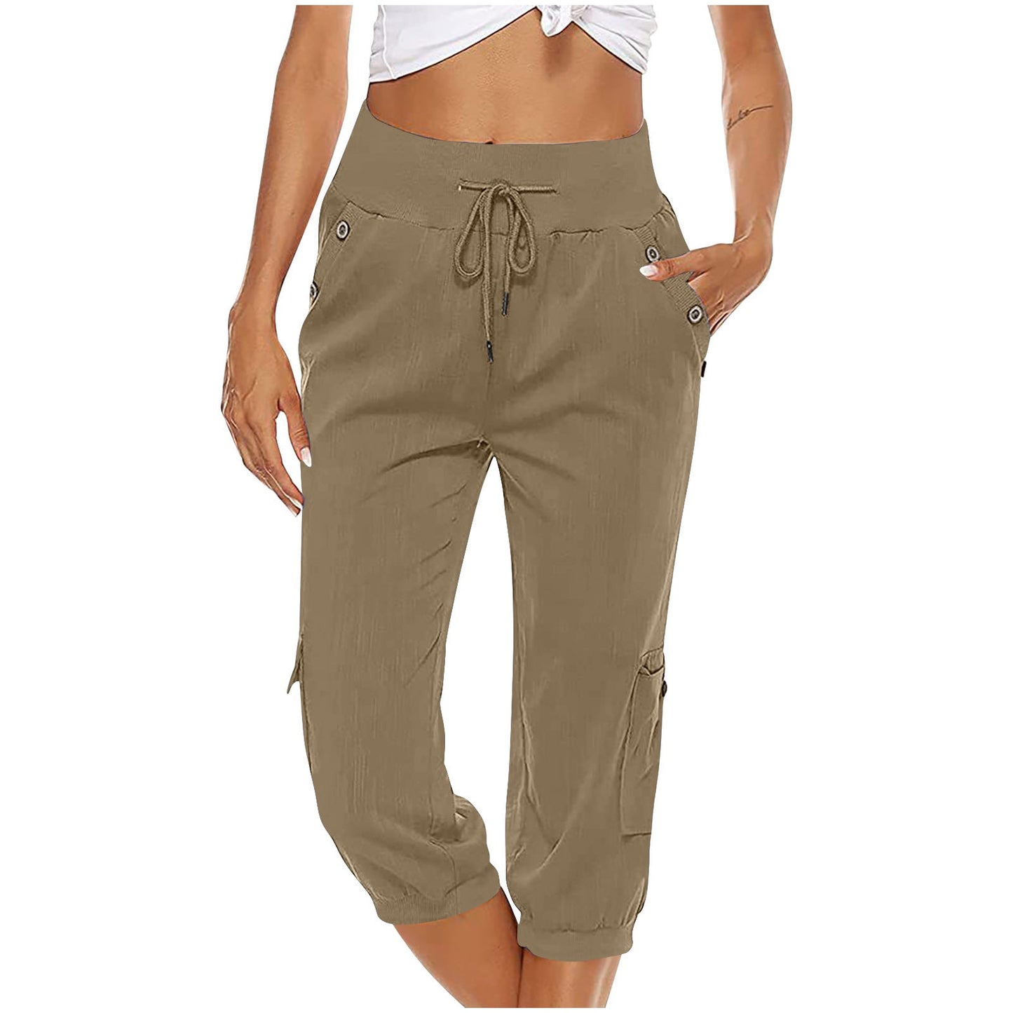 Trinity | Straight Trousers With Elastic Waist And Drawstring