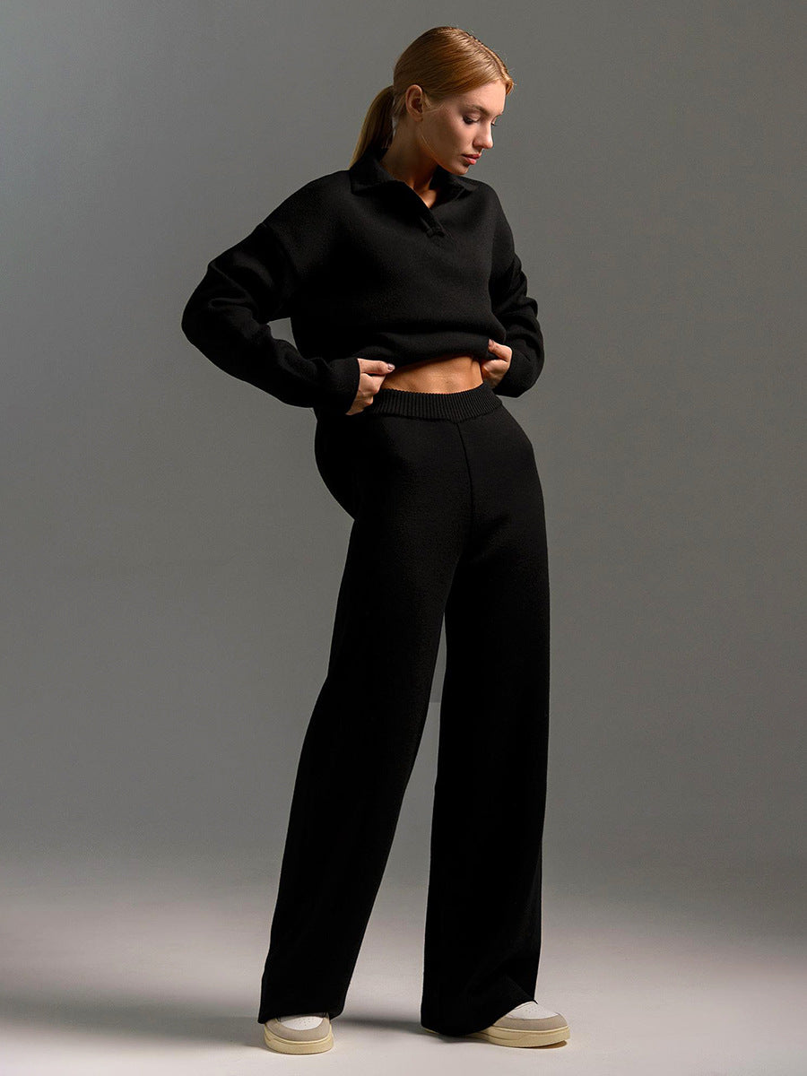 Ursina | Long-sleeved polo shirt and trousers for women