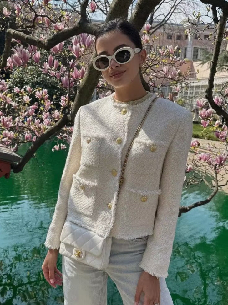 Úrsula| Elegant women's jacket with chest pockets