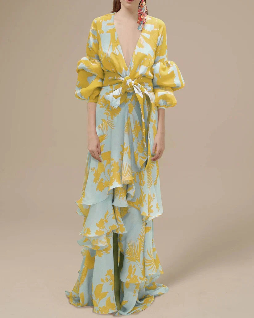 Tina | Printed Chiffon Party Dress