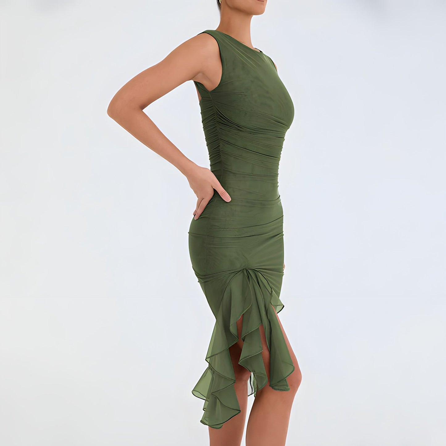 Wren | Midi Dress With Ruffles