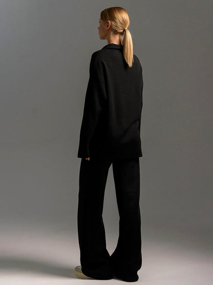 Ursina | Long-sleeved polo shirt and trousers for women