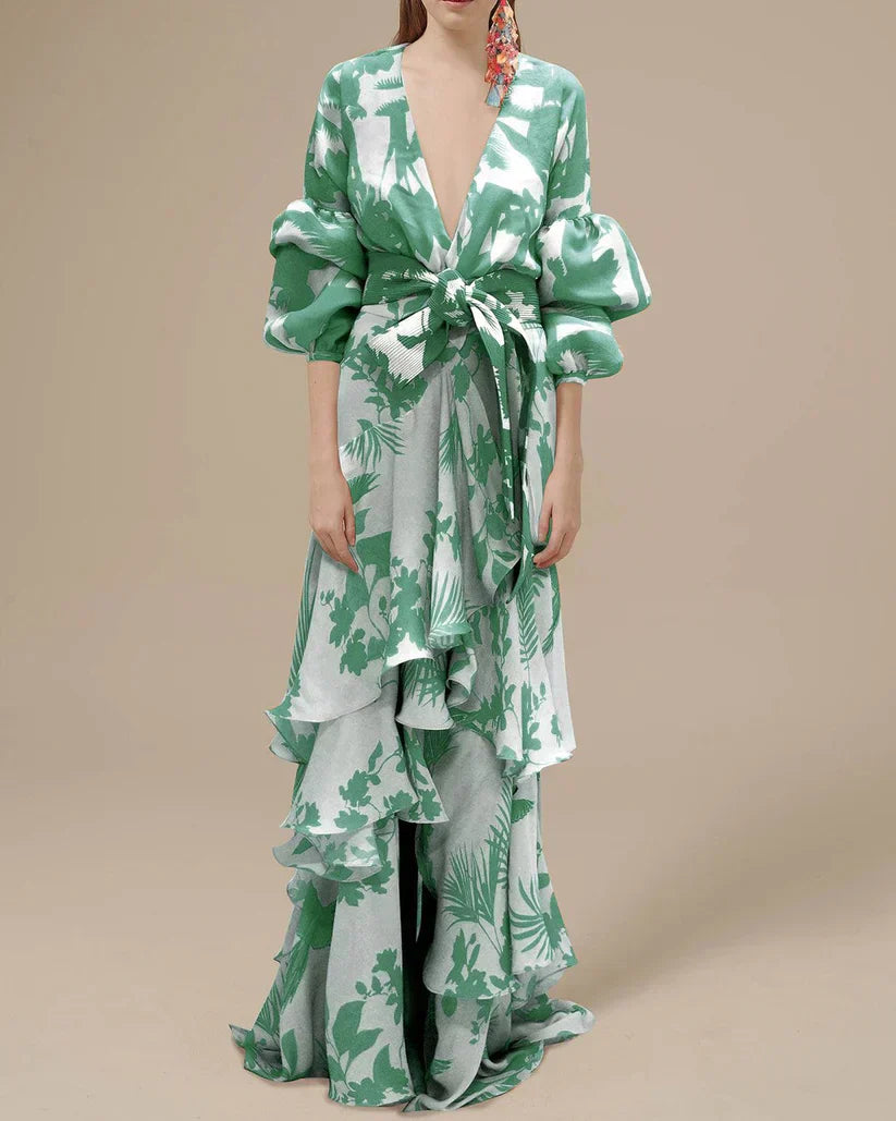 Tina | Printed Chiffon Party Dress