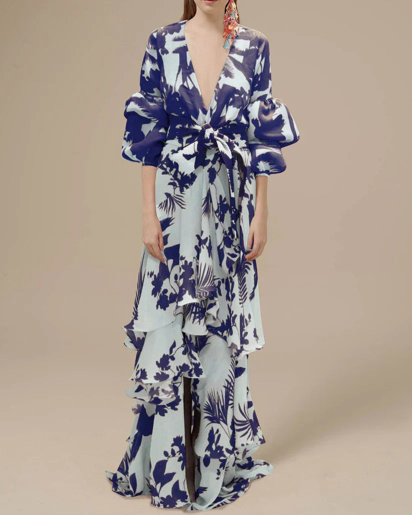 Tina | Printed Chiffon Party Dress