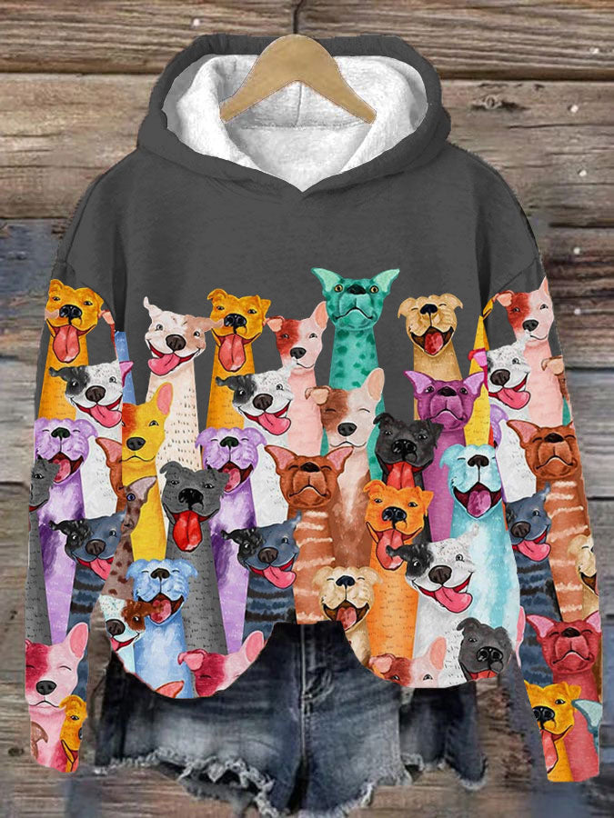 Wilma | Women's Fun Dogs printed hoodie