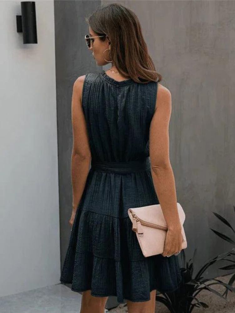 Xenia | Chic Dark Blue Summer Dress