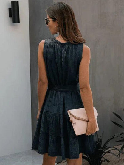 Xenia | Chic Dark Blue Summer Dress