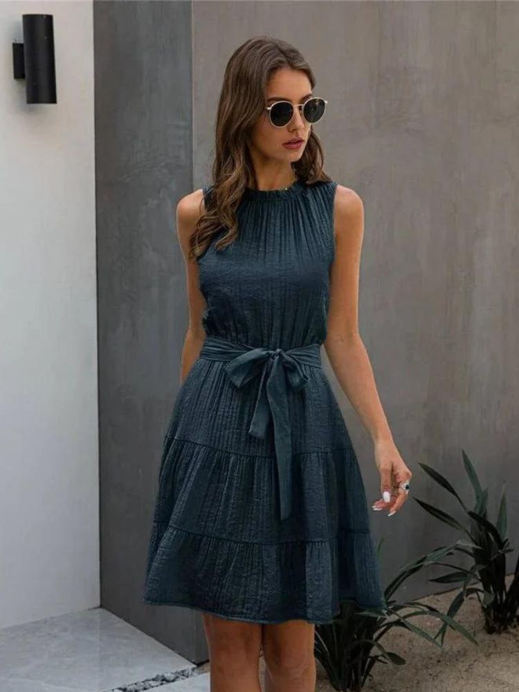 Xenia | Chic Dark Blue Summer Dress