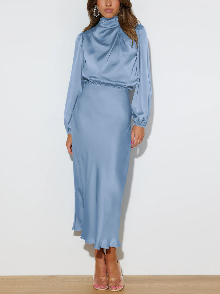 Thea | Long Satin Dress