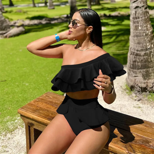 Wren | One Shoulder Ruffle Swimsuit