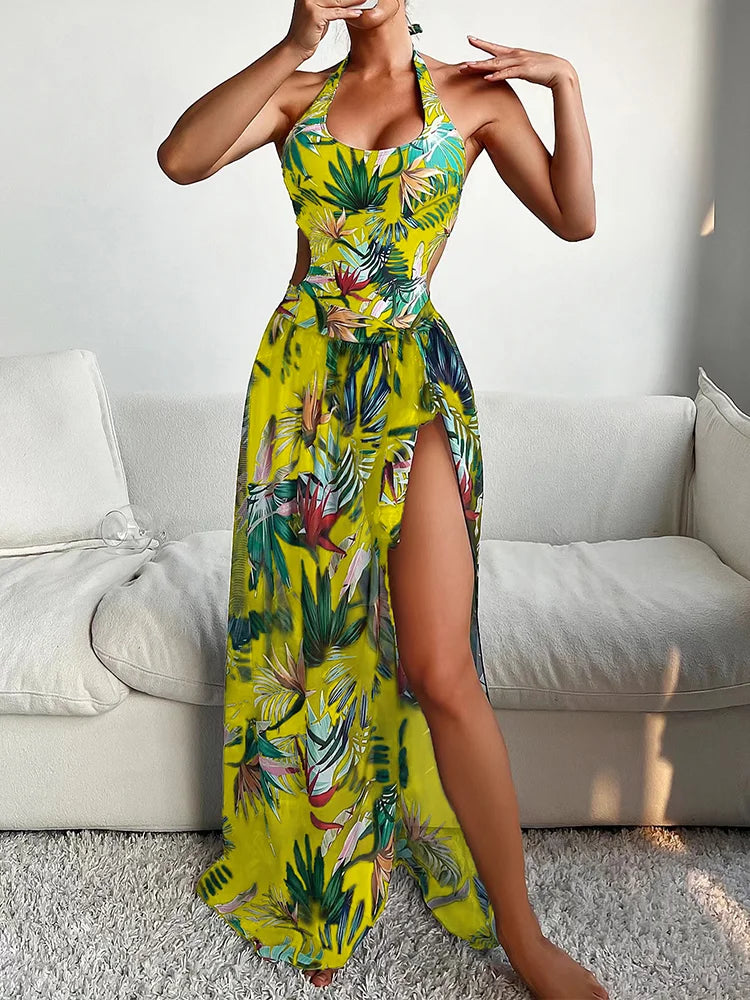 Veda | One-Piece Swimsuit With Beach Skirt