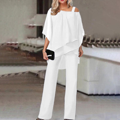 Violet | Batwing Sleeve Pants Irregular Set