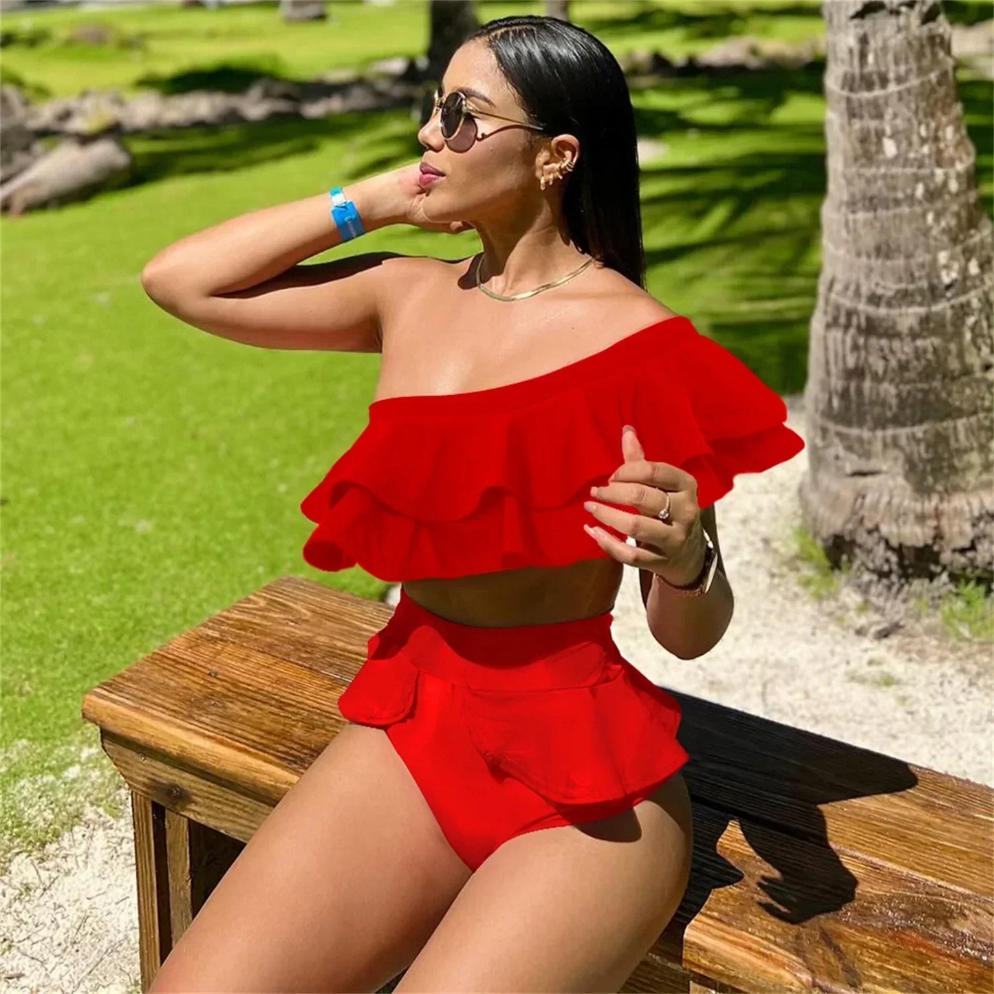 Wren | One Shoulder Ruffle Swimsuit