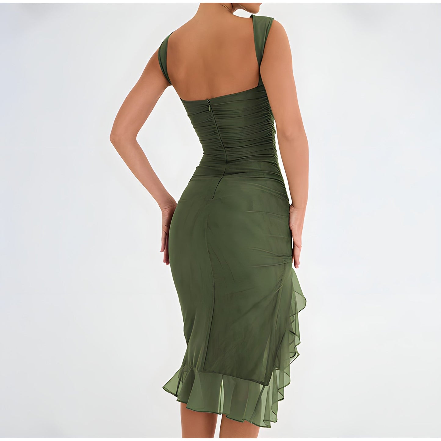 Wren | Midi Dress With Ruffles