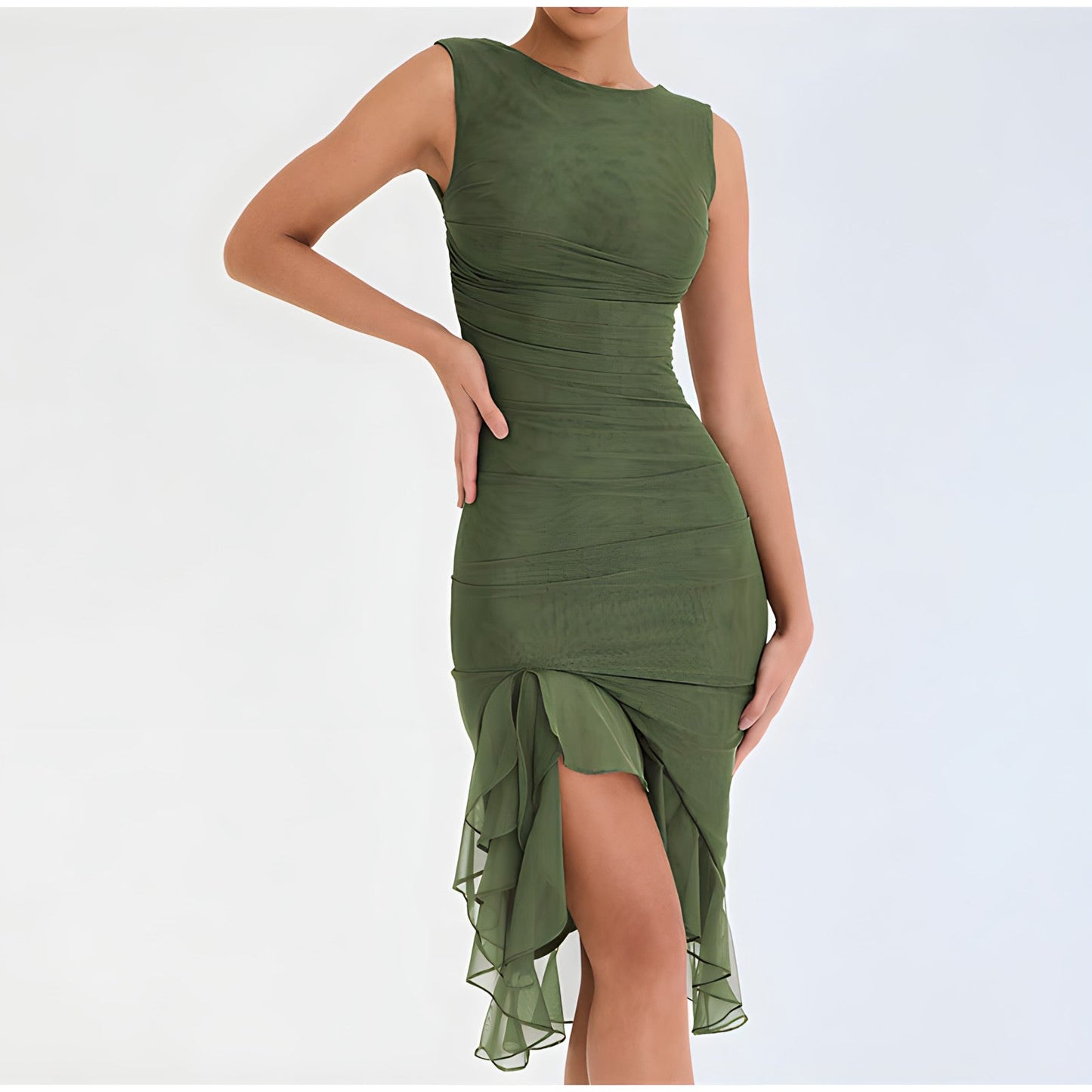 Wren | Midi Dress With Ruffles