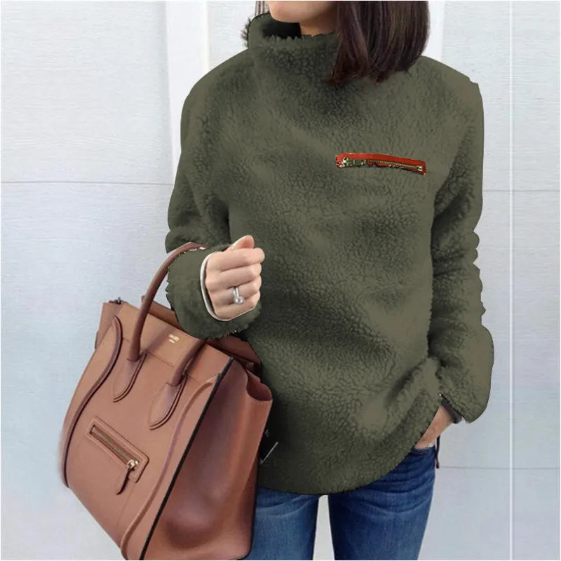 Vanessa | Long-sleeved roll-neck sweater for women