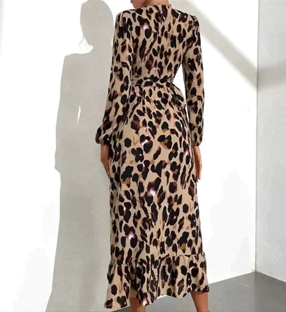 Vera | Leopard Print V-Neck Dress