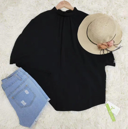 Trinidad | Black Timeless Short Sleeve Top