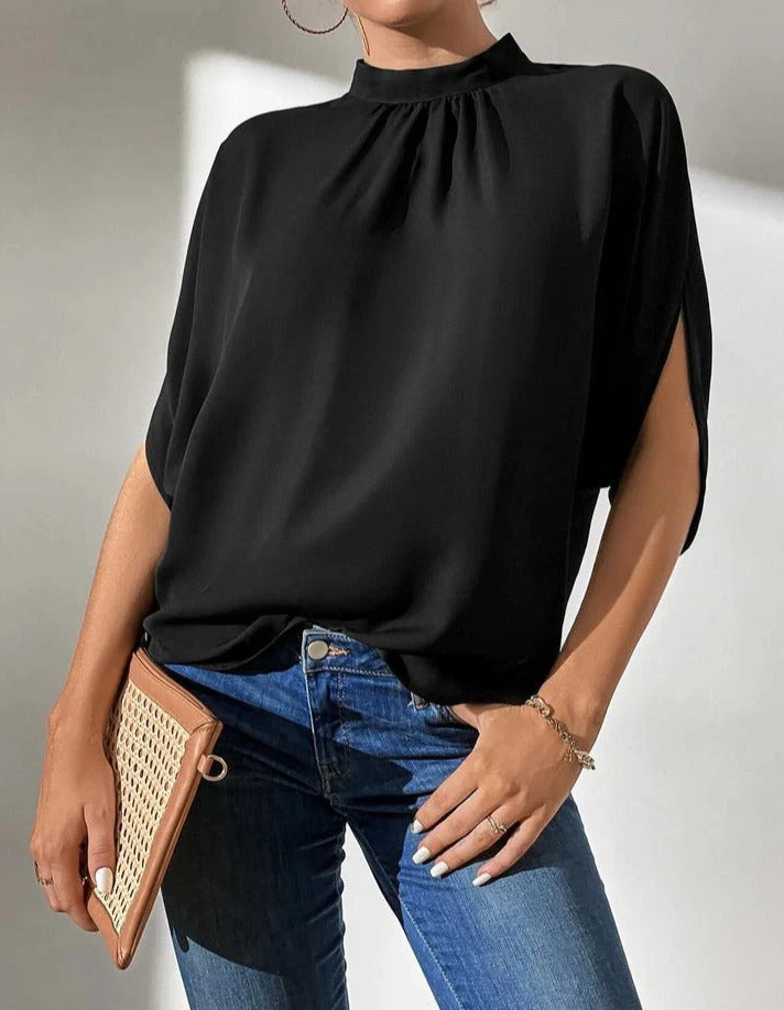 Trinidad | Black Timeless Short Sleeve Top