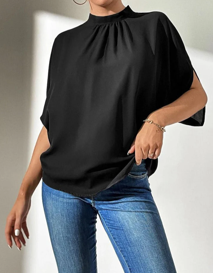 Trinidad | Black Timeless Short Sleeve Top