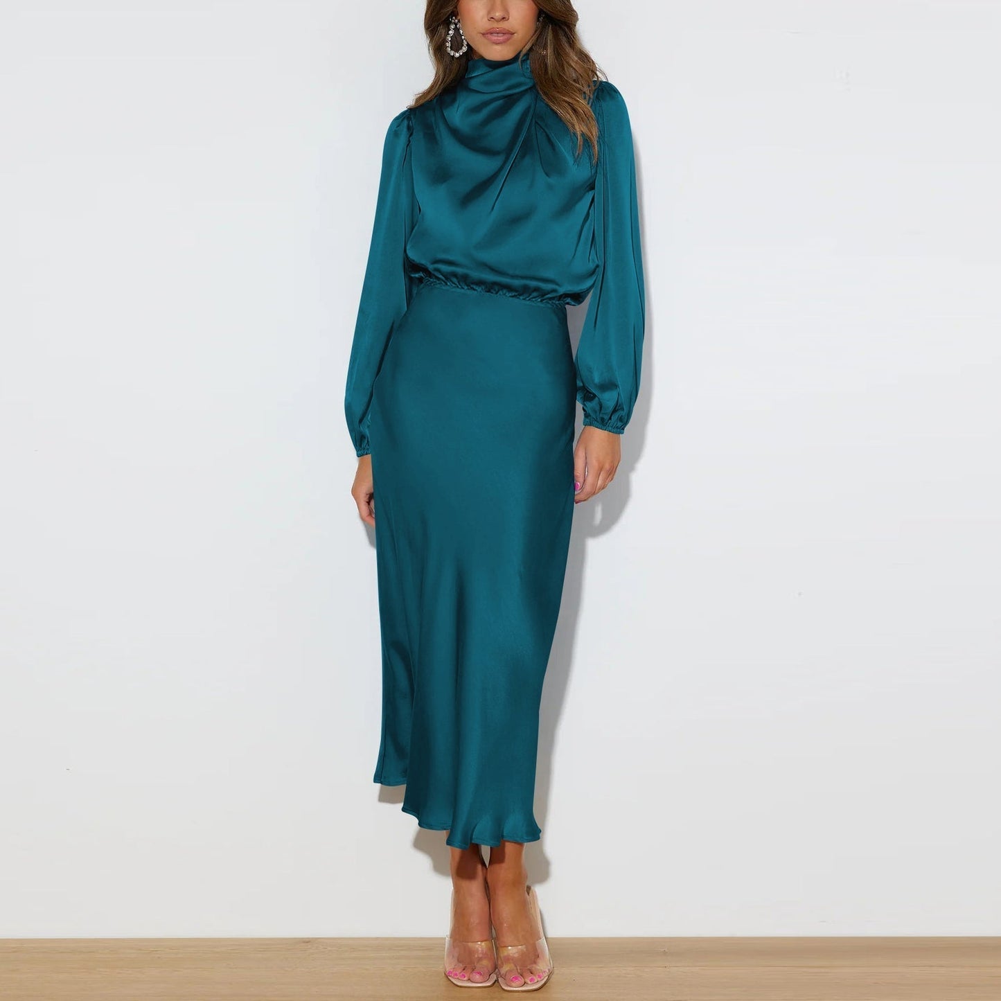 Thea | Long Satin Dress