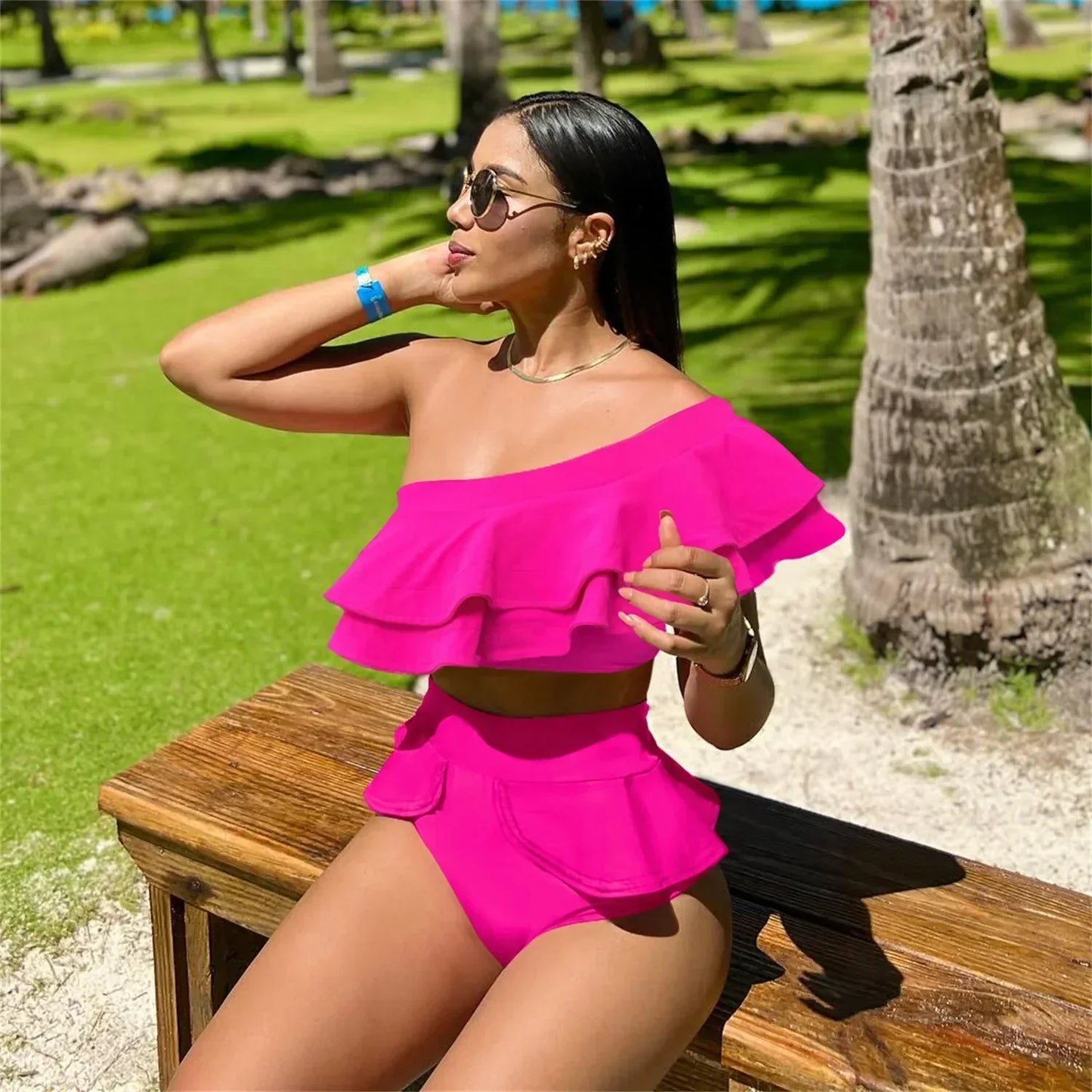 Wren | One Shoulder Ruffle Swimsuit