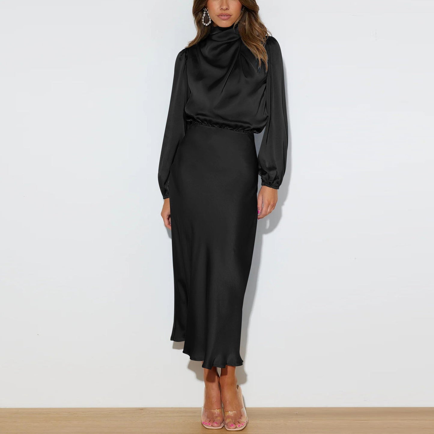Thea | Long Satin Dress