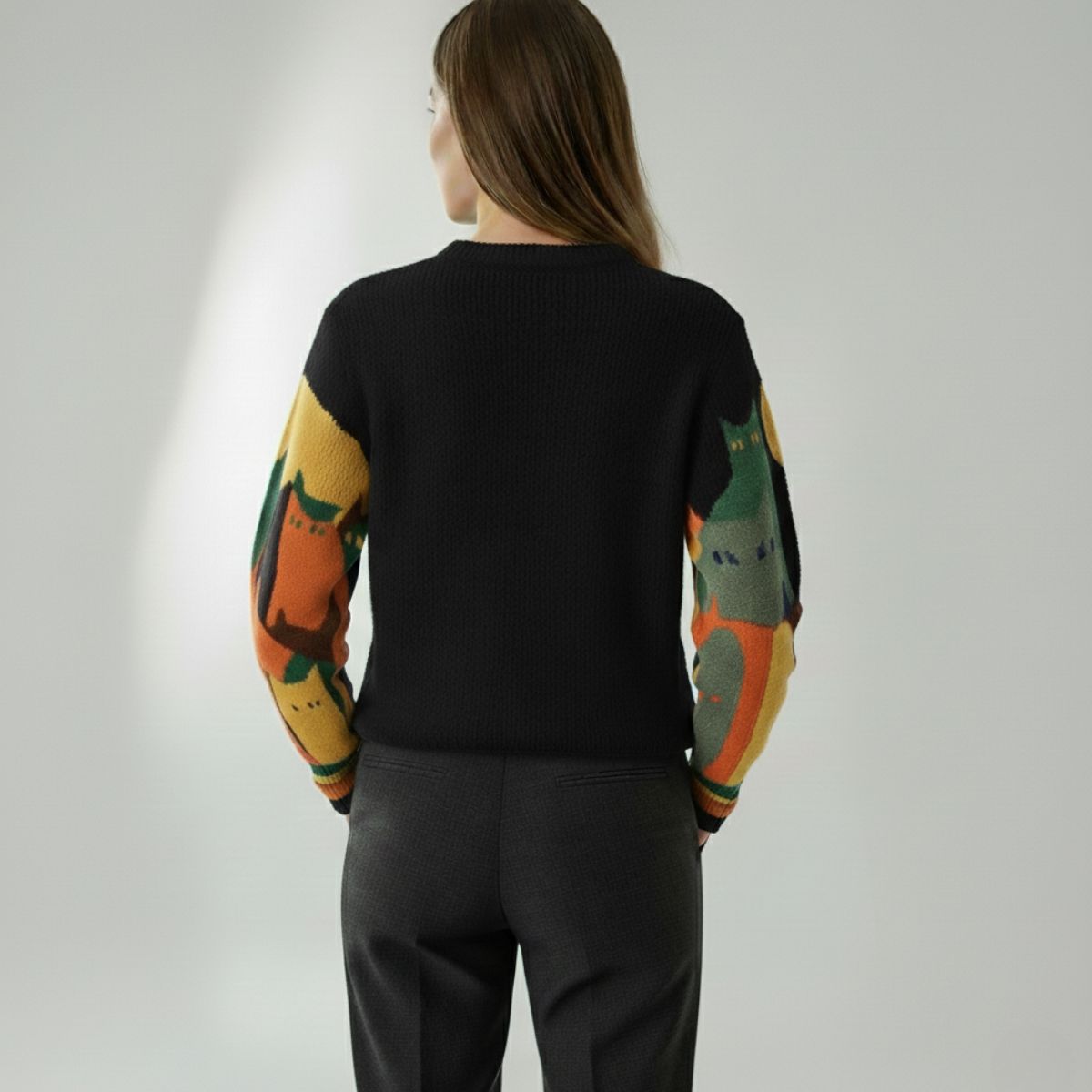 Willa | Unisex jumper with cat print, stylish and comfortable