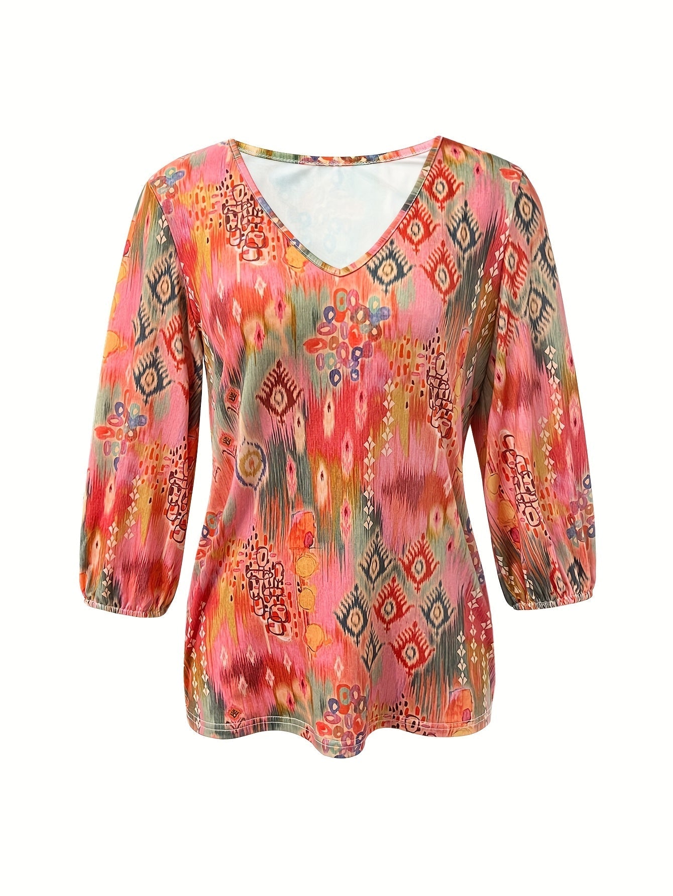 Aafke | Vneck and breathable material with floral print