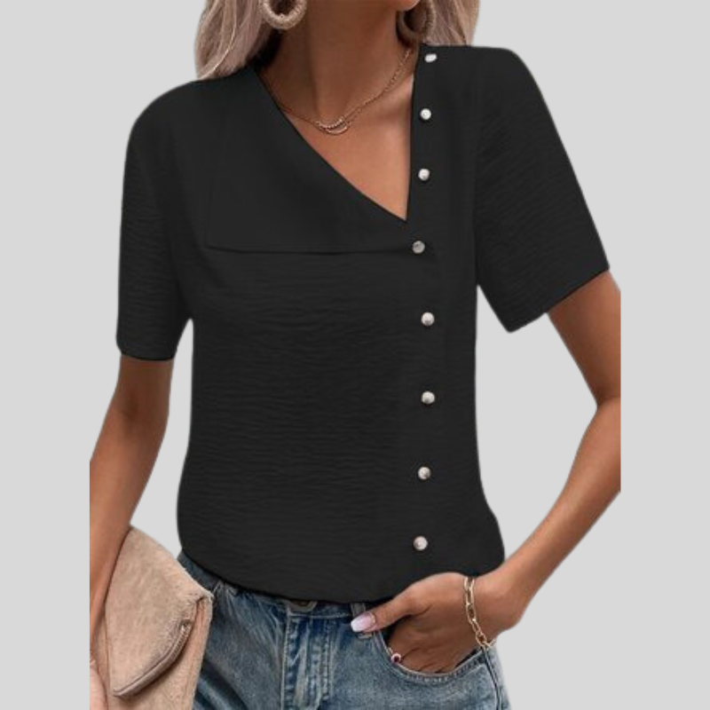 Ursula | Stylish Designer Blouse With Button Placket And Button Closure