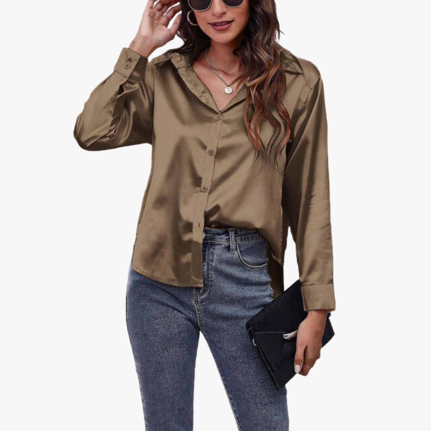 Thalía | Women's Silky LongSleeve Blouse