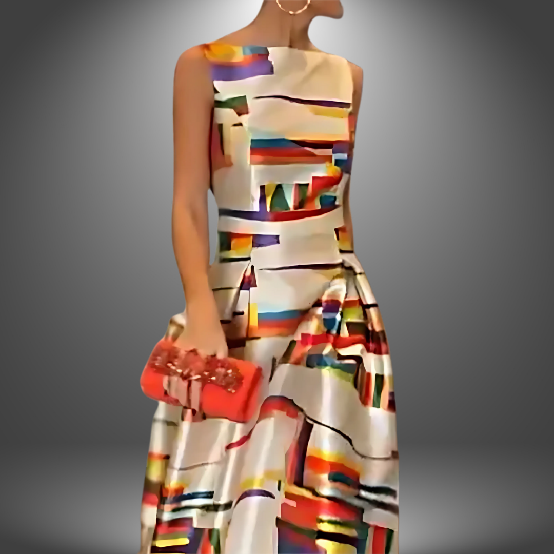 Vesper | Geometric women's maxi dress
