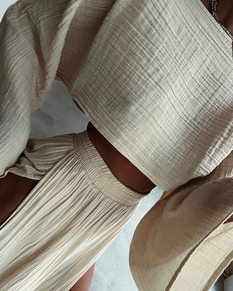 Uma | Two-Piece Set Flowy Split In