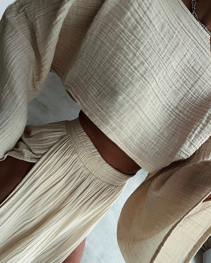 Uma | Two-Piece Set Flowy Split In