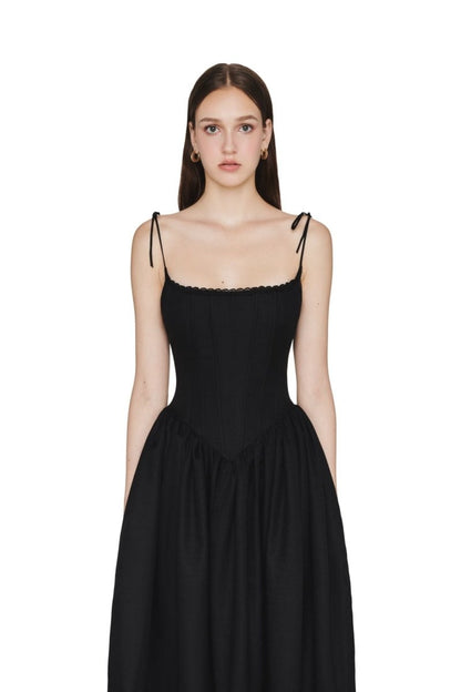 Veda | A-Line Midi Slip With Lace Trim
