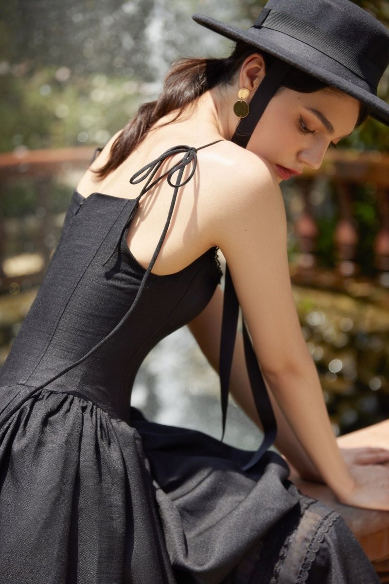 Veda | A-Line Midi Slip With Lace Trim