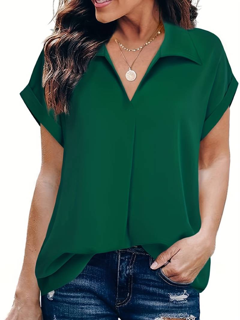 Verónica | Casual Summer Shirt With Turn-Down Collar For Women