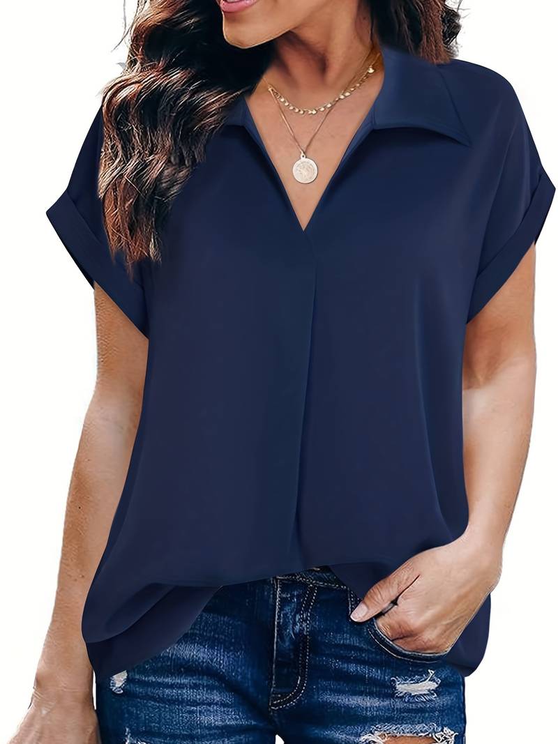 Verónica | Casual Summer Shirt With Turn-Down Collar For Women
