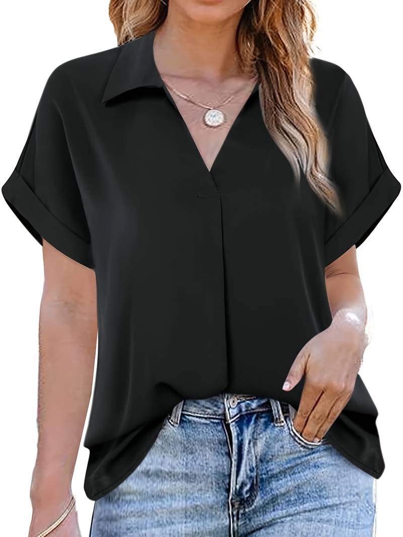 Verónica | Casual Summer Shirt With Turn-Down Collar For Women