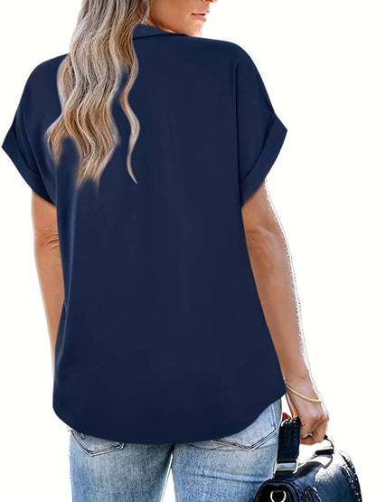 Verónica | Casual Summer Shirt With Turn-Down Collar For Women