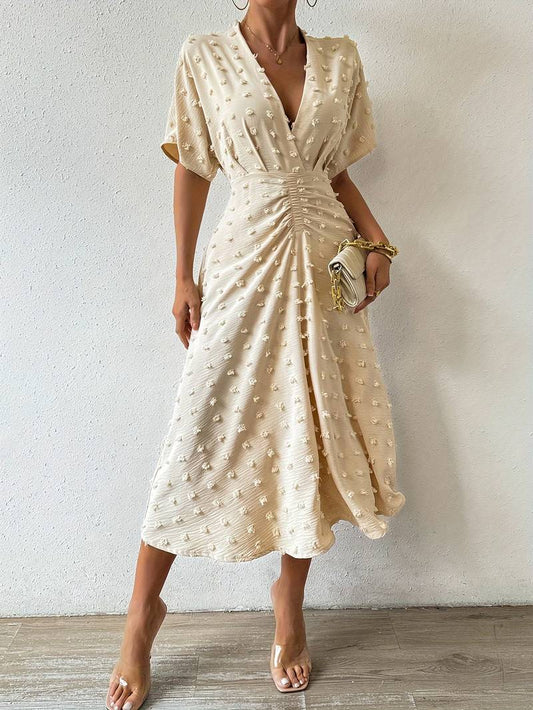 Abigail | Elegant Swiss Dot Ruffle Dress