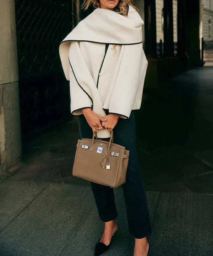 Violet | Style Short Coat with Scarf