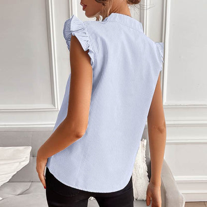 Valeria | Elegant Striped Designer Blouse Made Of Cotton